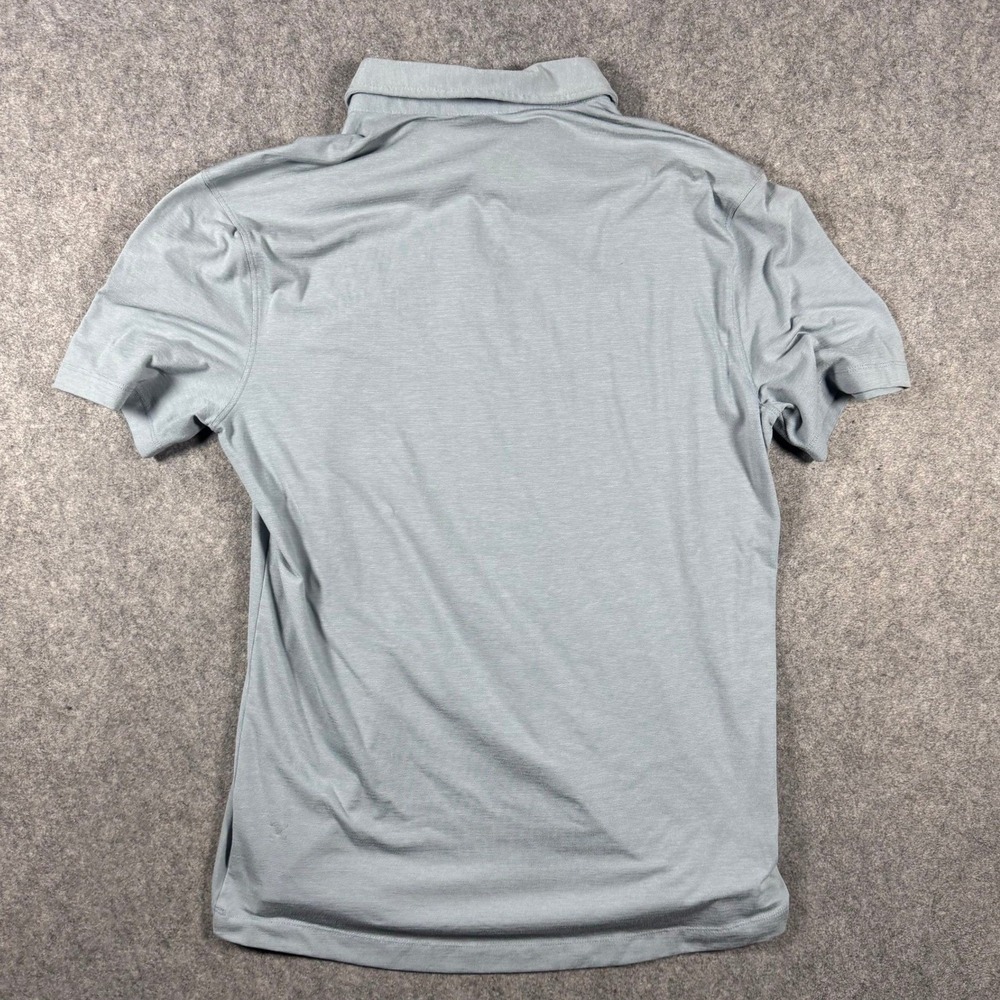 Lululemon Evolution Polo Shirt Mens Blue Gray Short Sleeve Golf Performance M - Picture 5 of 9